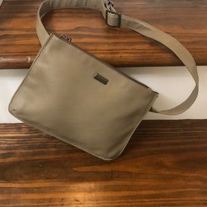 Perlina waist bag/crossbody soft tan leather